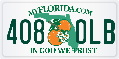 FL license plate 4080LB