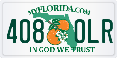 FL license plate 4080LR