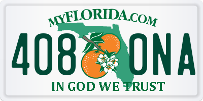 FL license plate 4080NA