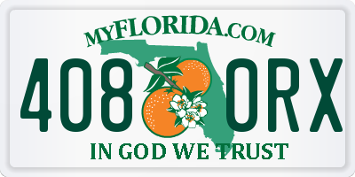 FL license plate 4080RX