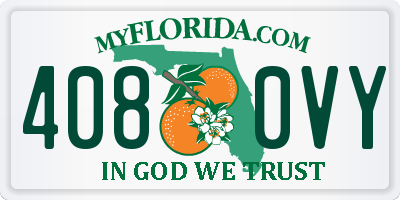 FL license plate 4080VY