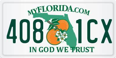 FL license plate 4081CX