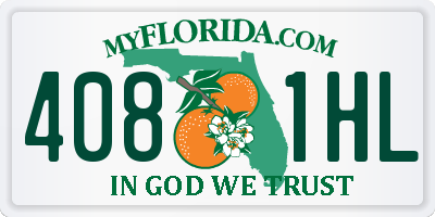 FL license plate 4081HL