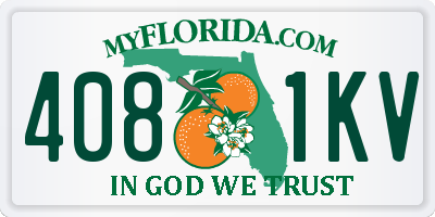 FL license plate 4081KV