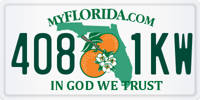 FL license plate 4081KW