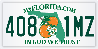FL license plate 4081MZ