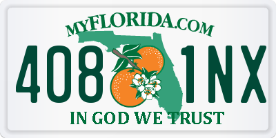 FL license plate 4081NX