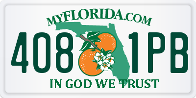 FL license plate 4081PB