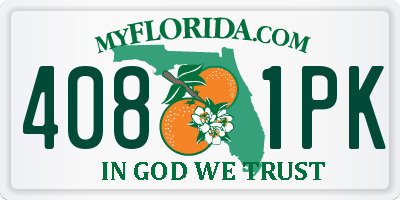 FL license plate 4081PK