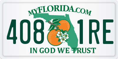 FL license plate 4081RE