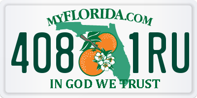 FL license plate 4081RU