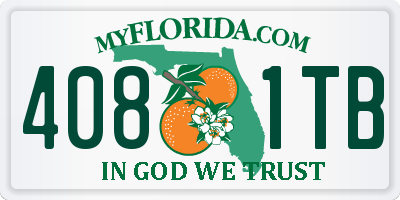 FL license plate 4081TB