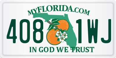 FL license plate 4081WJ