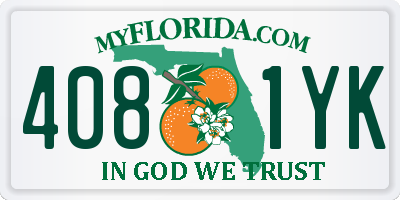 FL license plate 4081YK