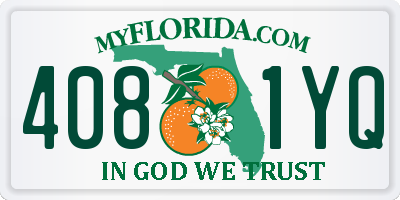 FL license plate 4081YQ
