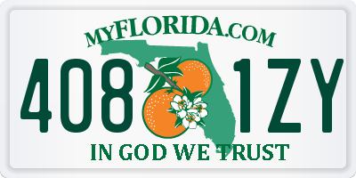 FL license plate 4081ZY