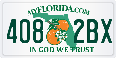 FL license plate 4082BX