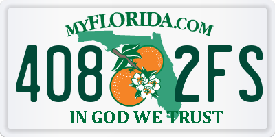 FL license plate 4082FS