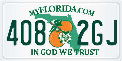 FL license plate 4082GJ
