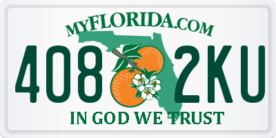 FL license plate 4082KU
