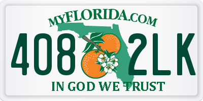 FL license plate 4082LK