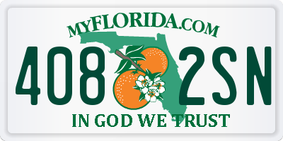 FL license plate 4082SN