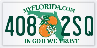 FL license plate 4082SQ