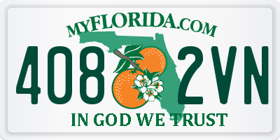 FL license plate 4082VN