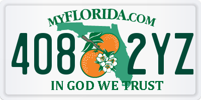 FL license plate 4082YZ
