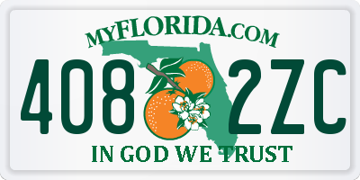 FL license plate 4082ZC