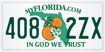FL license plate 4082ZX