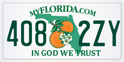 FL license plate 4082ZY