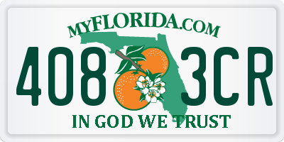 FL license plate 4083CR