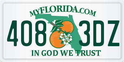 FL license plate 4083DZ