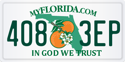 FL license plate 4083EP