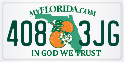 FL license plate 4083JG