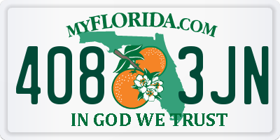 FL license plate 4083JN