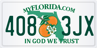 FL license plate 4083JX