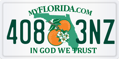 FL license plate 4083NZ