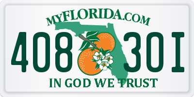 FL license plate 4083OI