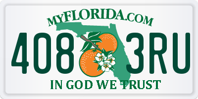 FL license plate 4083RU