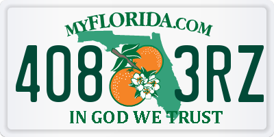 FL license plate 4083RZ