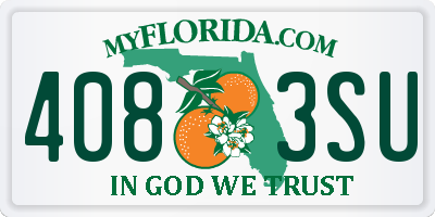 FL license plate 4083SU