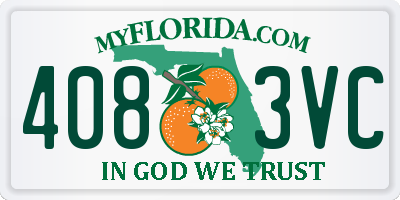 FL license plate 4083VC