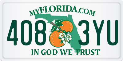 FL license plate 4083YU