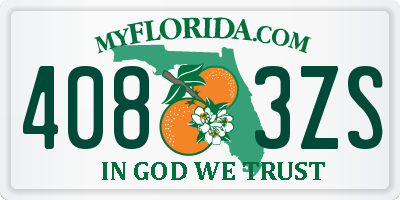FL license plate 4083ZS