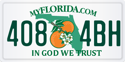FL license plate 4084BH