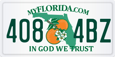 FL license plate 4084BZ