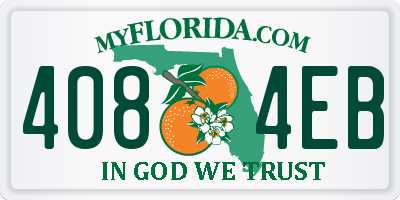 FL license plate 4084EB
