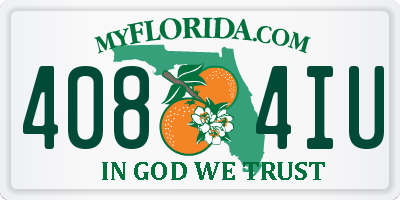 FL license plate 4084IU